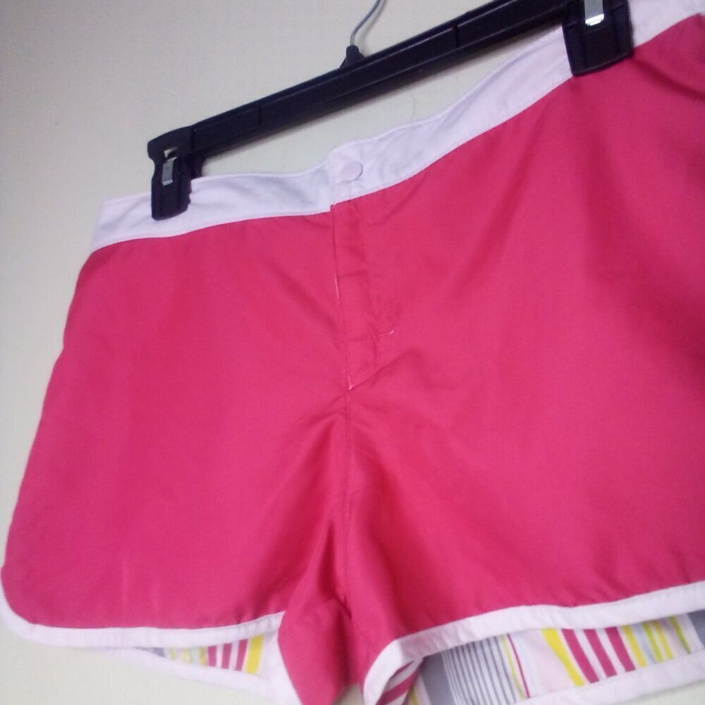 Adidas Shorts Women M ? Running Active Athletic Snap Hook Loop Pink - Picture 4 of 14